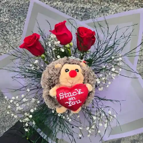 Роьи с таралежче букет