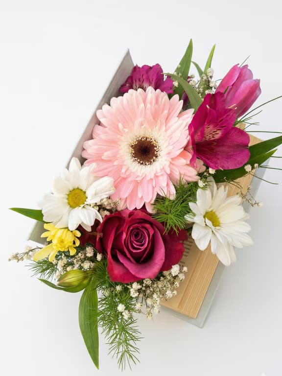 цветна книга с цветя