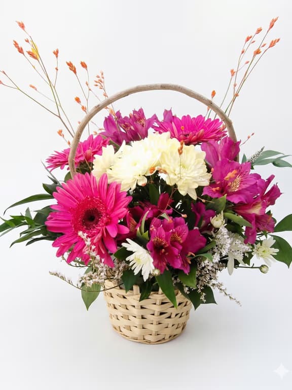 Цветна кошничка с цветя
