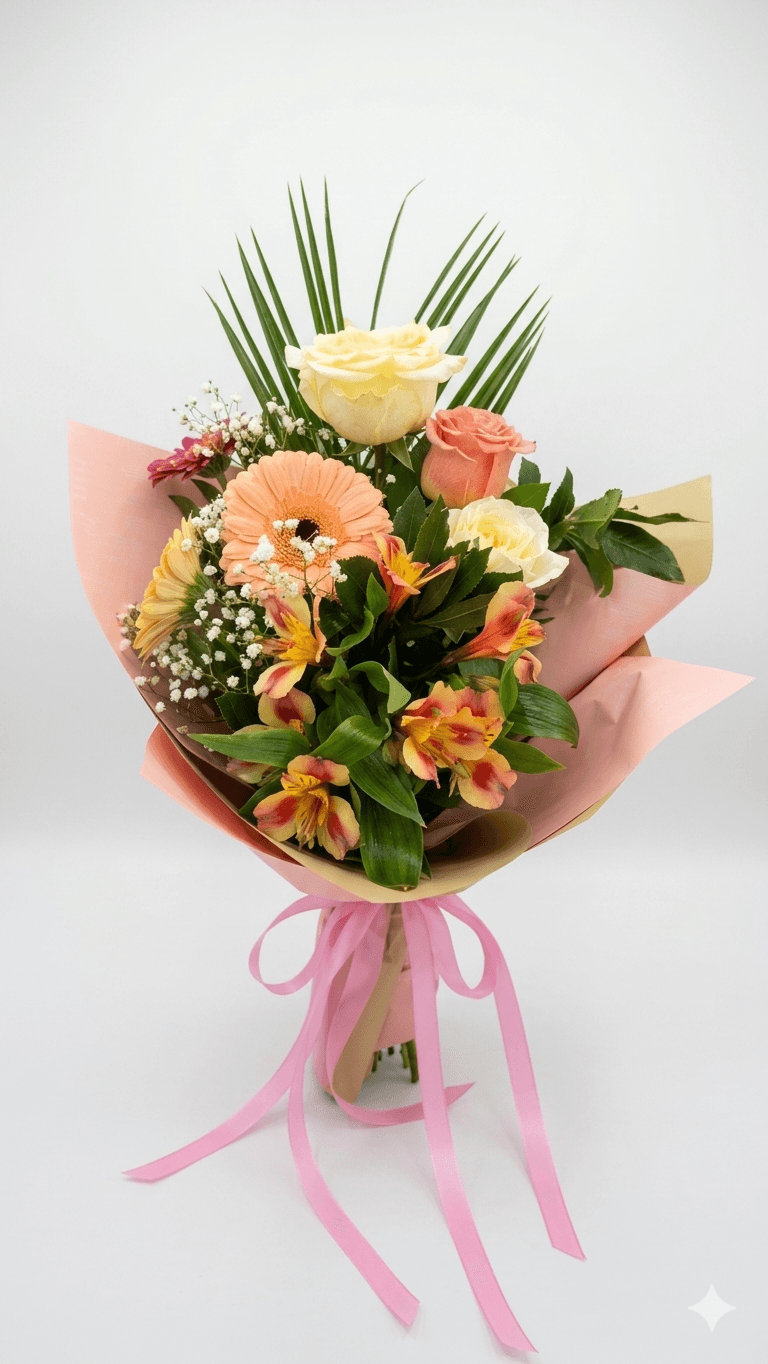 Букет прасковен изгрев